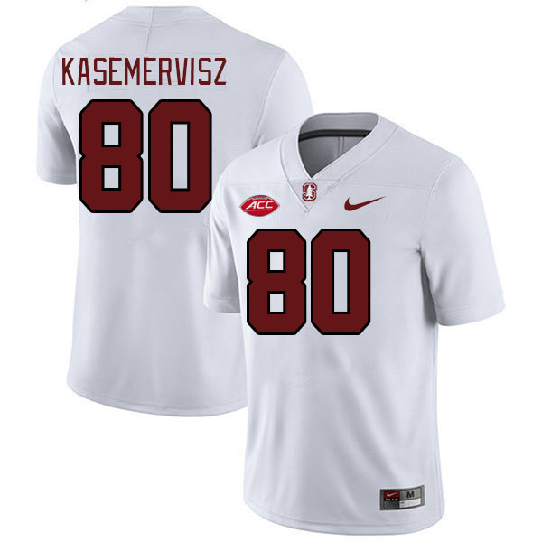 Men #80 David Kasemervisz Stanford Cardinal 2024 ACC Conference College Football Jerseys Stitched-Wh